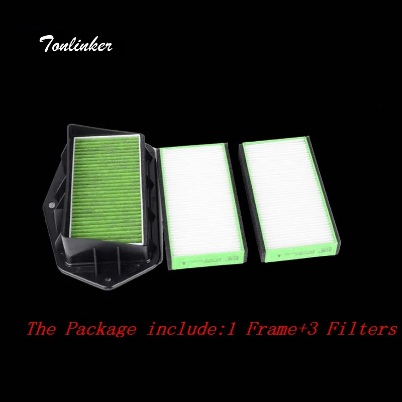 

Tonlinker 2018 New 2/3 holes air filter for VW CC Passat B5 B6 B7 Golf Touran audi Skoda Octavia anti-PM2.5 external air filter