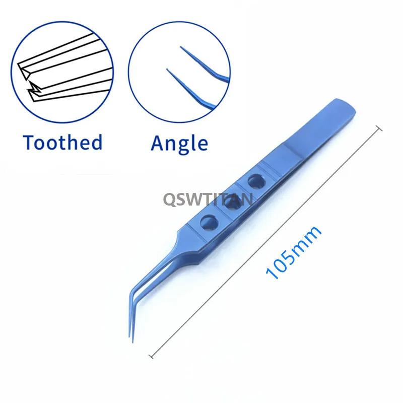 Pinzas de titanio de 11CM, plataformas, instrumentos de microcirugía Dental, oftálmica