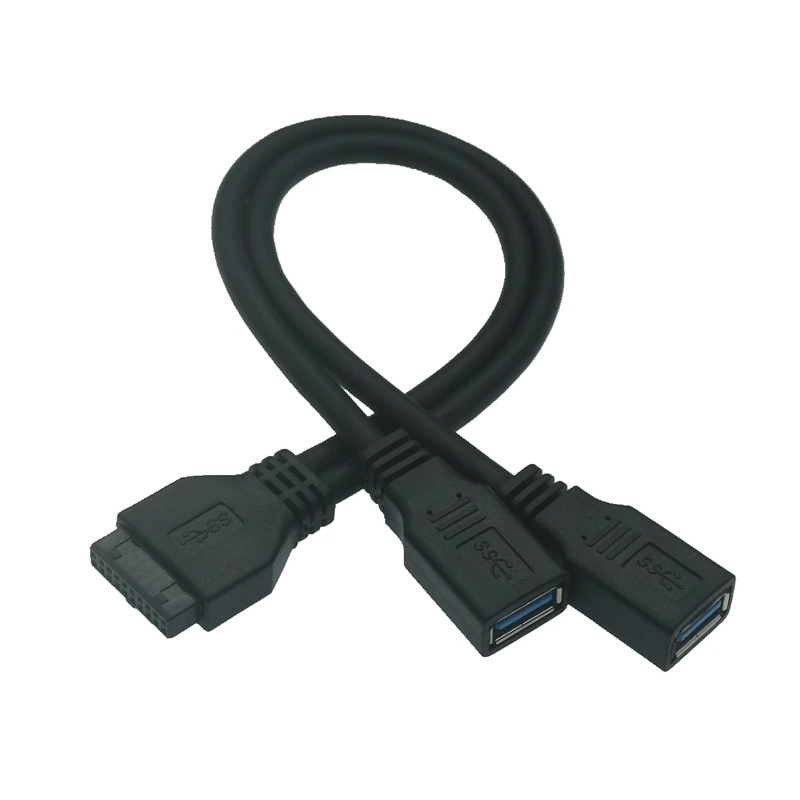 Cable USB 3.0 Placa Base 2 Puertos de 20 Pines – Conector Macho Dual - imagen 2