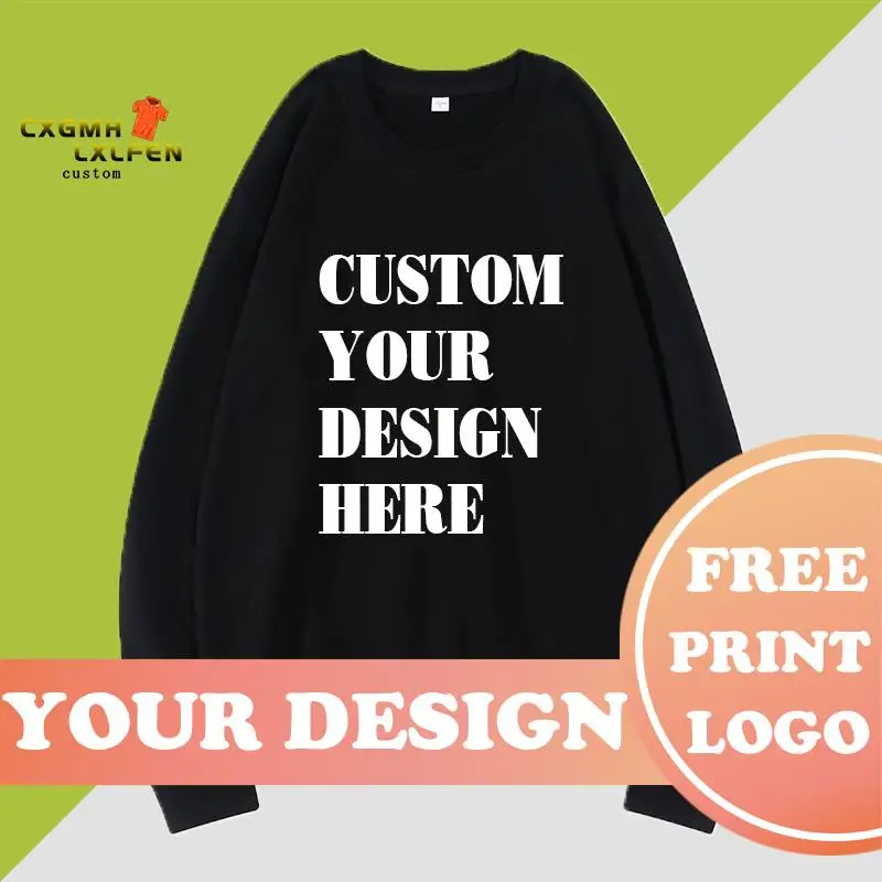 

Custom Unisex Sweatshirts Print Funny Picture Logo DIY Men Women Casual Steetwear Male Tops Couples Lovers Solid Color Pullovers