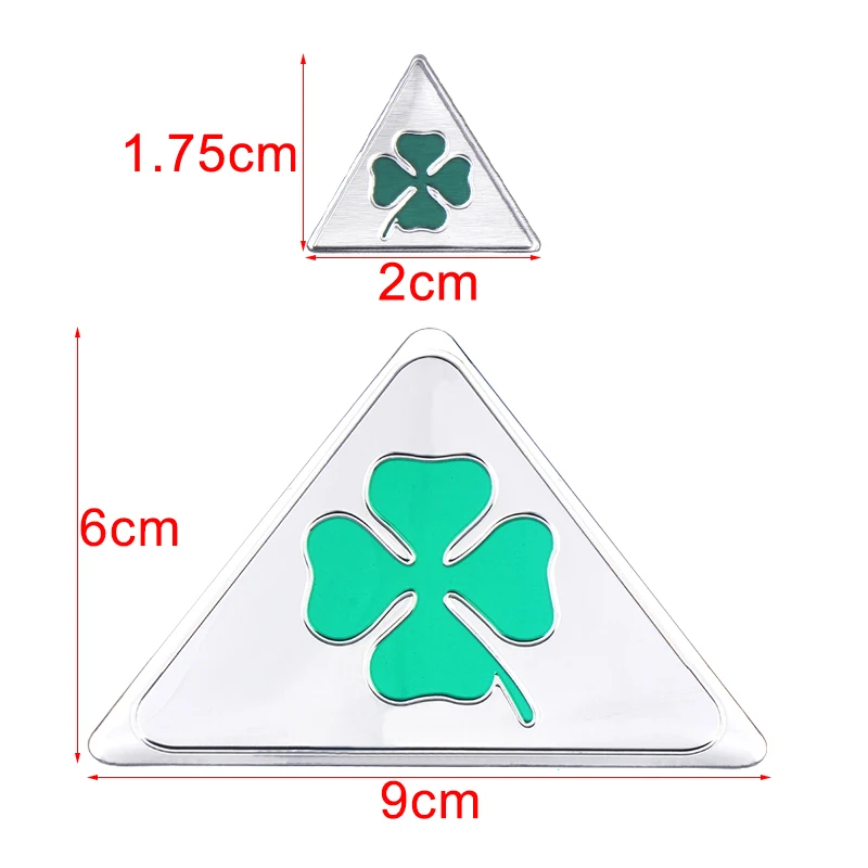 3 uds Quatrefoil verde delta para Alfa Romeo 147, 156, 166, 159 Giulietta Giulia Spider coche GT emblema lateral de guardabarros Placa de etiqueta