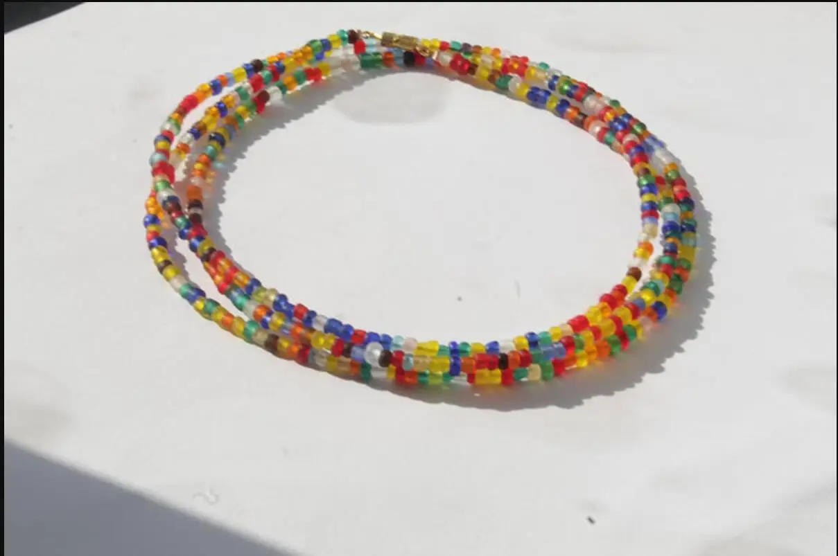 بوهيميا مرونة الخصر البطن سلسلة البطن الأفريقي سلسلة الخصر الخرز الجسم سلسلة النساء الفتيات الجسم الصيف بوهو مجوهرات S2113 #4