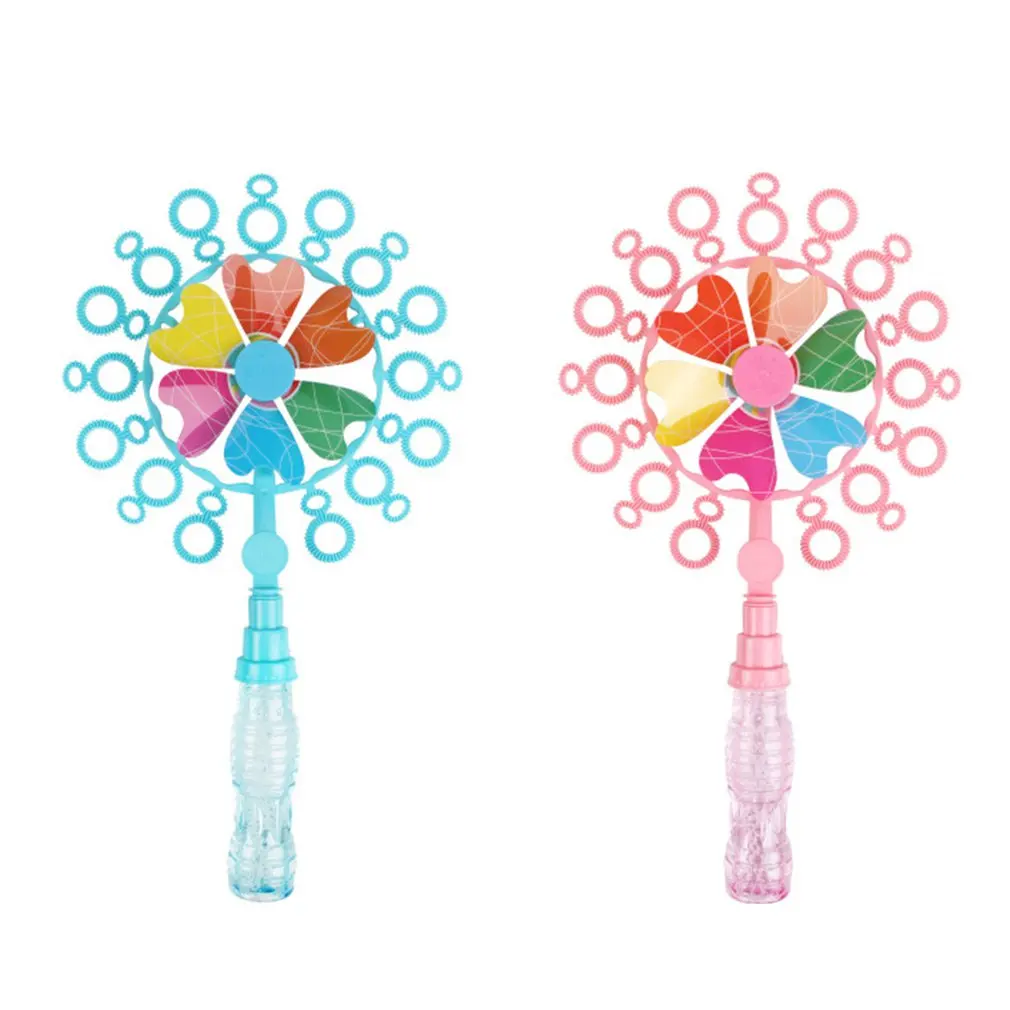 Magic Windmill Bubble Machine Toy Windmill Bubble Machine Blowing Bubbles Children's Toys Outdoor Fun Toys Kids Birthday Gift