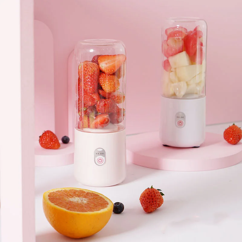 Cangkir Juicer Mini Portabel Genggam Pribadi 6 Pisau USB Isi Ulang Mesin Jus Buah Blender Pembuat Smoothie Sebagai Hadiah ZJ07