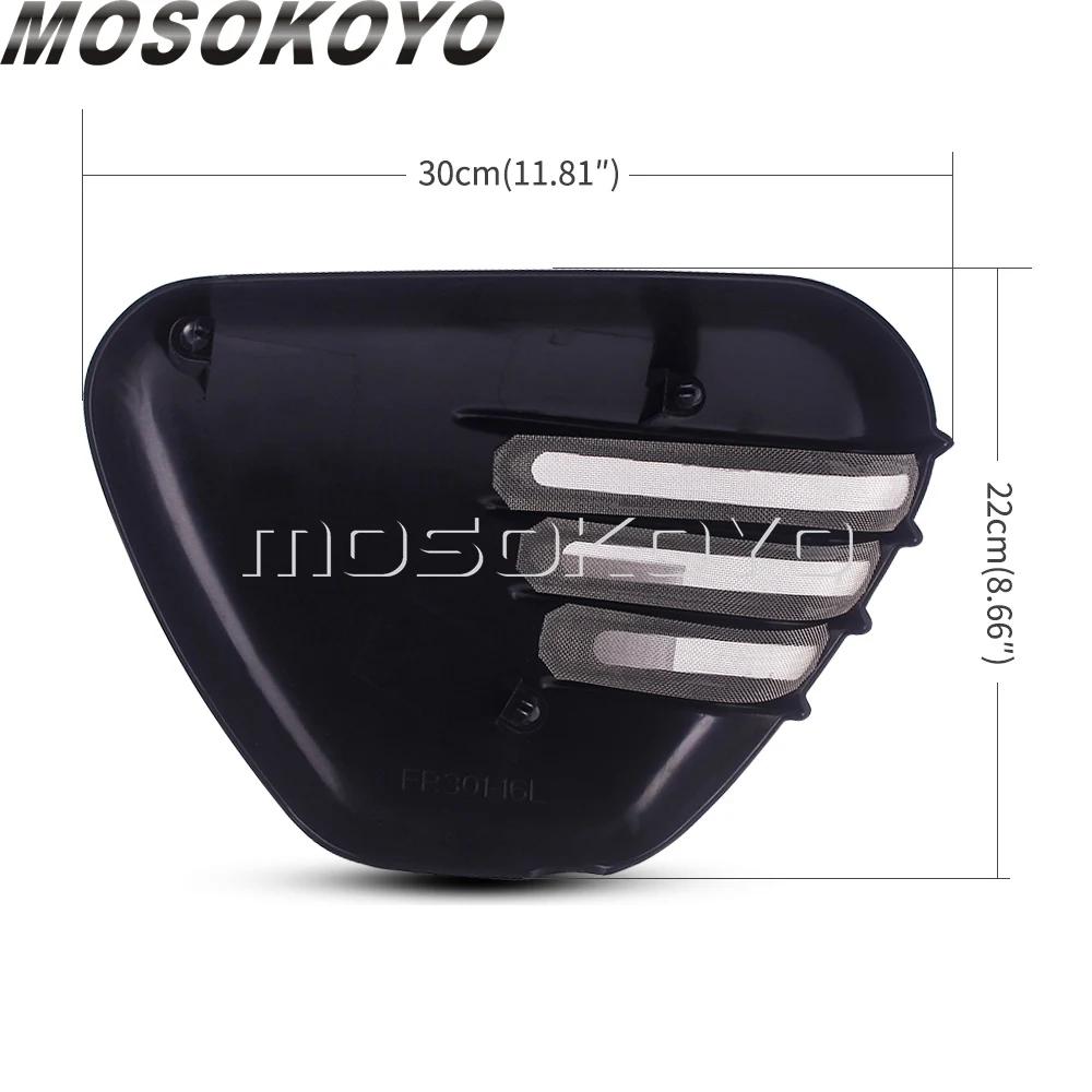 2pcs Matte Black Ribbed Side Panels for Bonneville Street Twin/Cup 900 2016-up 2020 ABS Battery Side Cover Fairing Guard