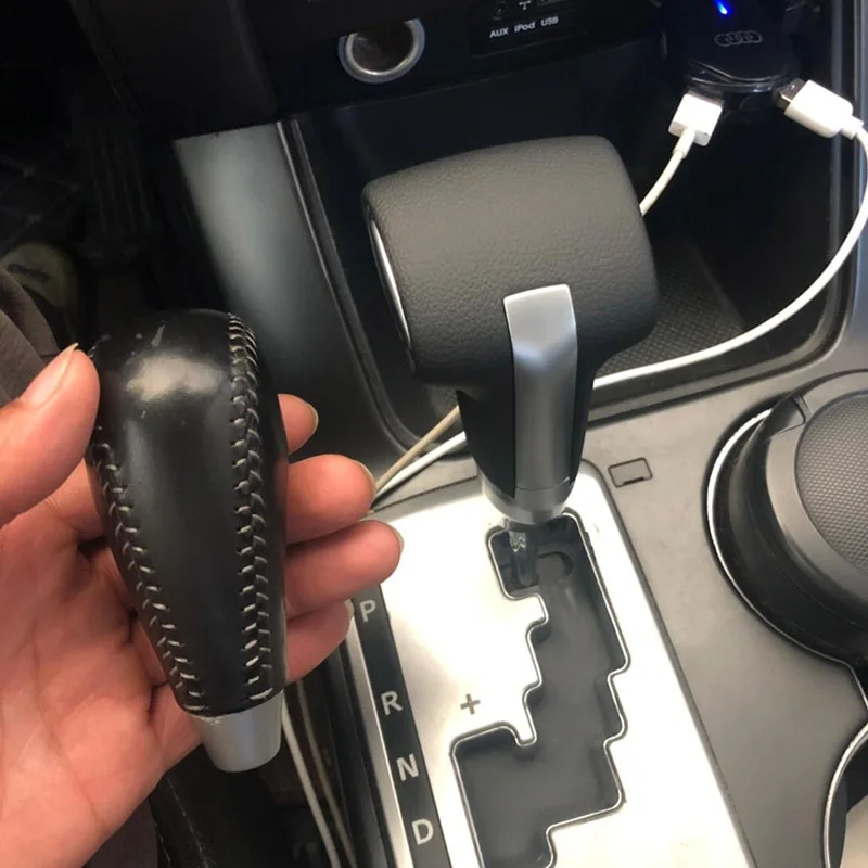 Car Automatic transmission Gearbox Handles Gear Shift Knob Lever Head for KIA Sorento Borrego K2 Freddy Ba Rui  Genuine Leather