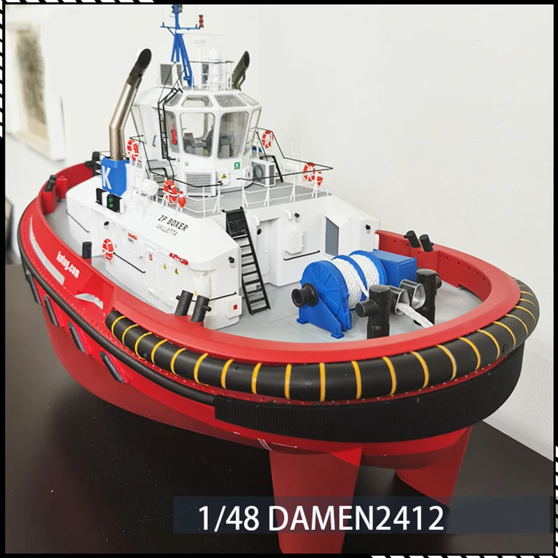 W magazynie 1/48DAMEN 2412 Tugboat 515mm zestaw żywiczny Model statku symulacji statku