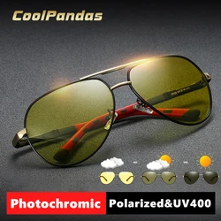 CoolPandas Aviation Sunglasses Men Polarized Photochromic Driving Glasses Women Fashion Chameleon Eyewear Unisex zonnebril heren
