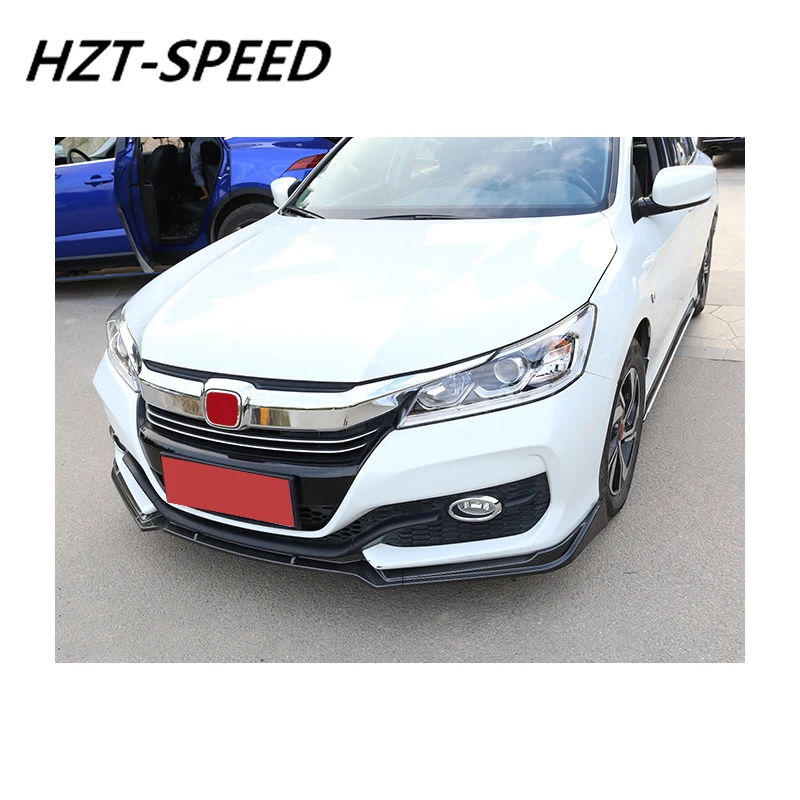 2016 - 2017 ABS Carbon Fiber Looking Car Protector Bumper Front Lip for Honda Accord 9/9.5 Generation External Modification