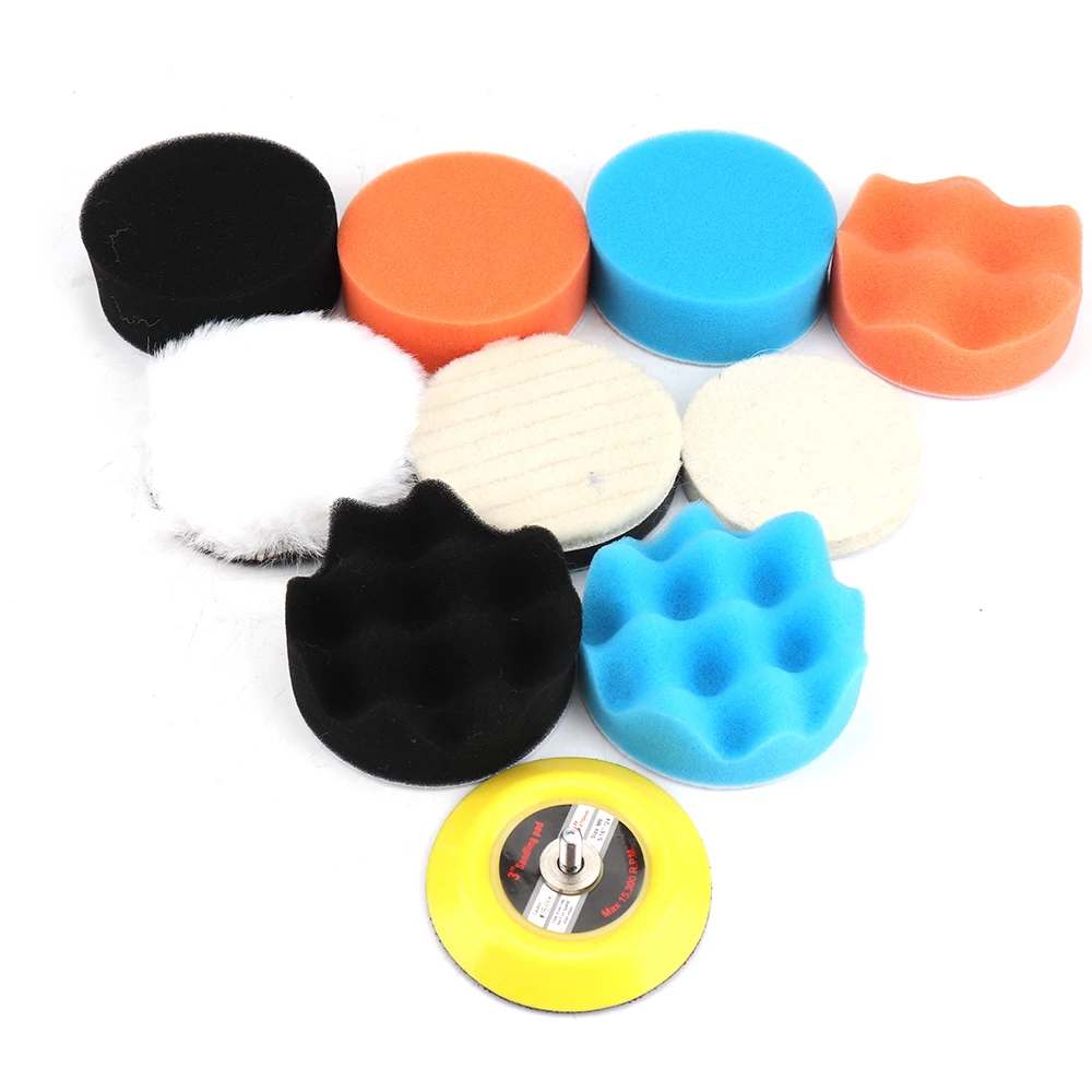 30PC 1/2/3 pollici lucidatura ceretta lucidatura Kit tampone spugna lana ruota pulizia auto rimuove graffi bellezza accessori per utensili rotanti