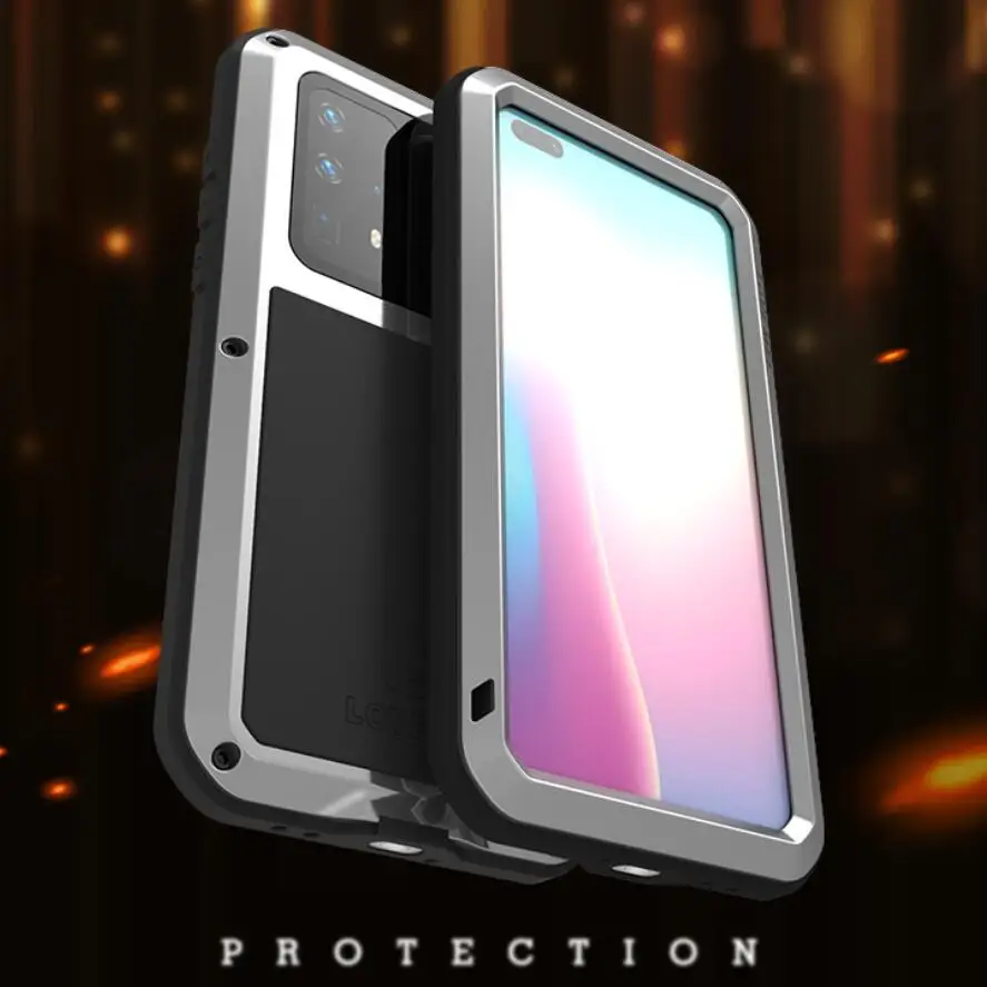 Powerful Shockproof Dirt Proof Aluminum Case For Huawei P40 Pro P40 Lite Case Cover Phone Protective Shell Skin Bag