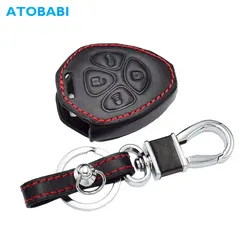 Leather Car Key Cover Remote Fobs Shell Protector Cases Auto Accessories For Toyota Camry Avalon Corolla Matrix Rav4 Venza Yaris