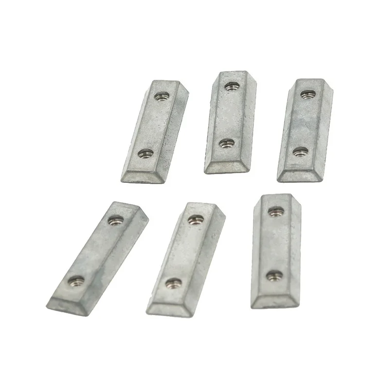 Porca Slot Duplo GKTOOLS, Metal, 6 pcs por lote, Z043M