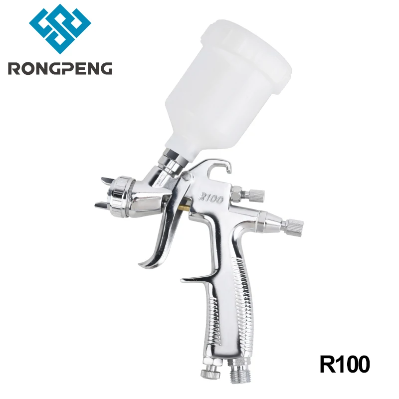 RONGPENG 1.0mm Nozzle Industrial Spray Gun R100 Airbrush For Water-based Paint Auto Car Refinish