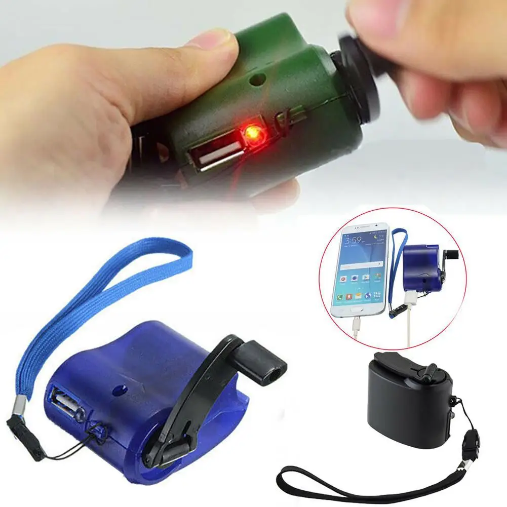 

5.5V 600mAh USB Hand Crank Phone Charger Hiking Hunting Camping Emergency Survival Charger Generator Hand Crank Power Dynamo