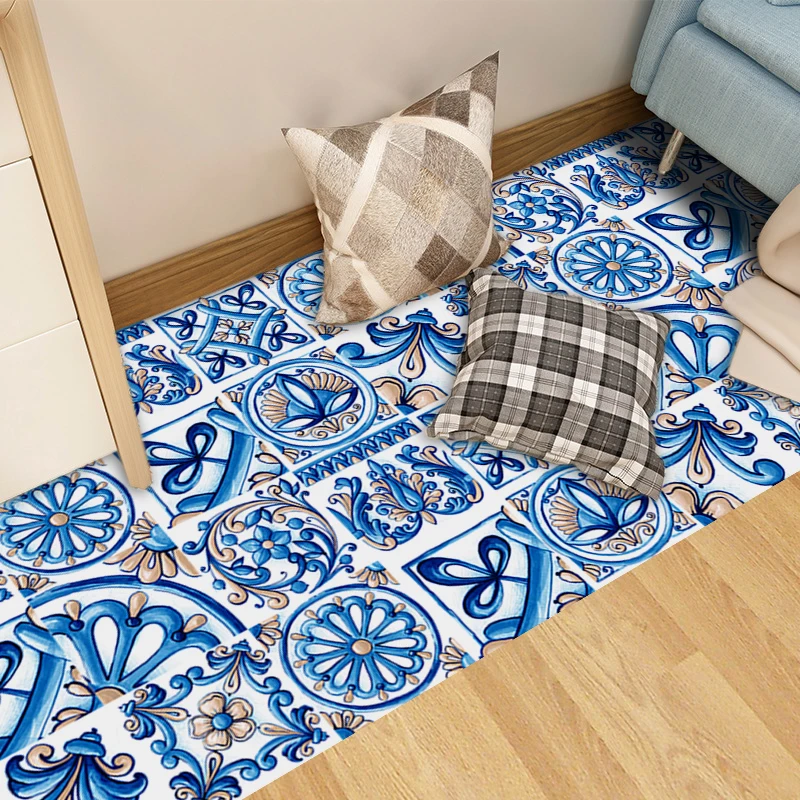 10/15/20cm Mandala Style Matte Surface Tile Sticker Peel & Stick Decoration Film For Tiles /Ground in Kitchen Wardrobe Wallpaper
