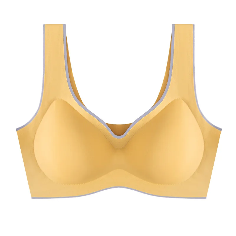 Seamless Bra Women Latex Underwear Soft Breathable Sports Vest No Wire Push Up Brassiere