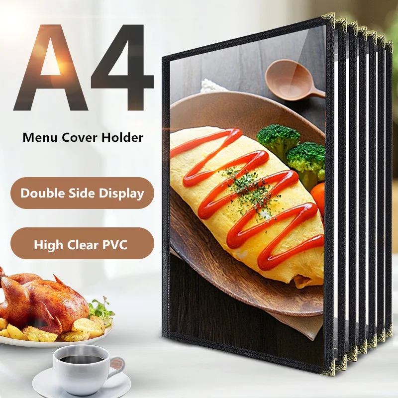 A4 Restaurant Recipe Menu Covers Holders 8.5\