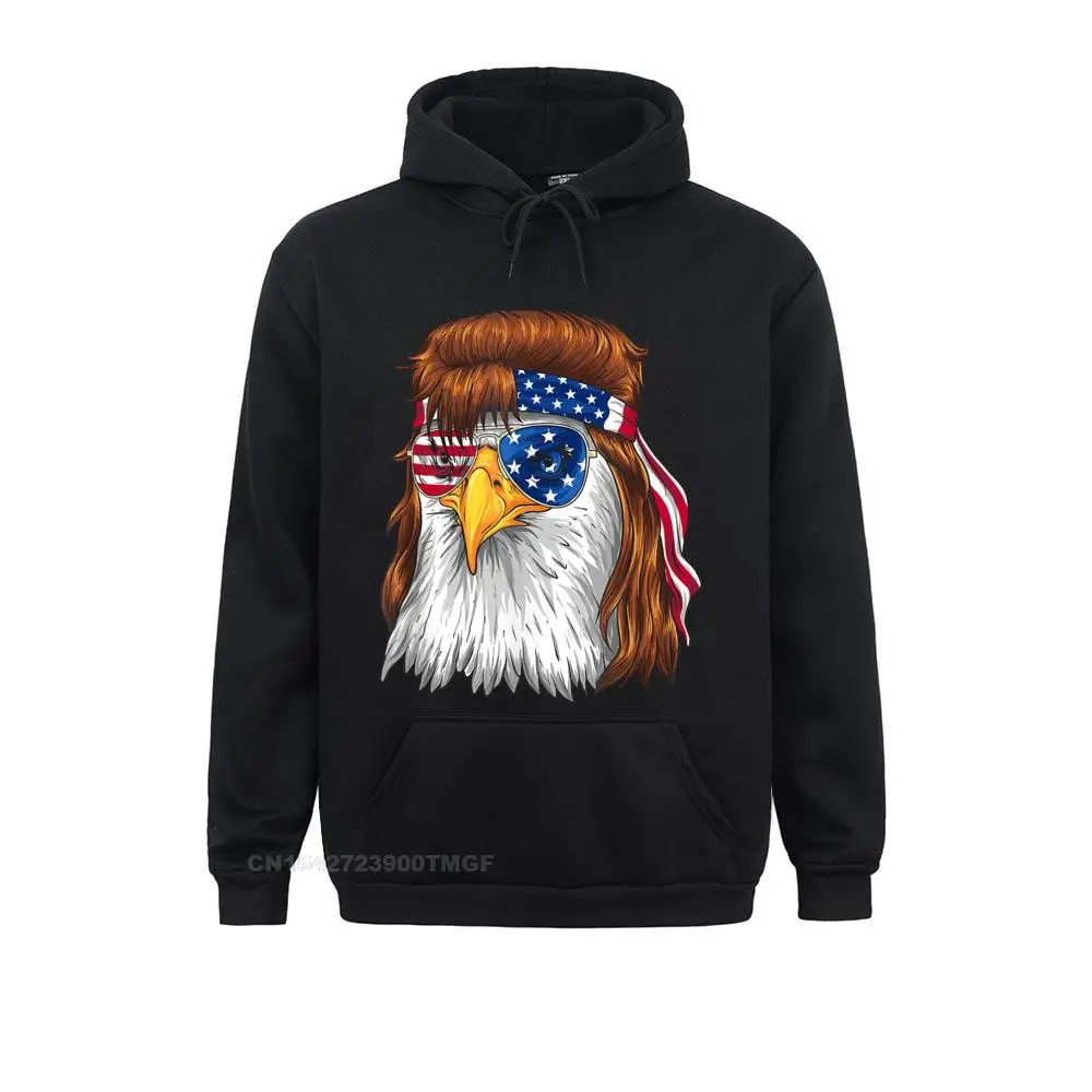 

4th Of July T-Shirt Funny Bald Eagle Mullet America USA Gift Men Long Sleeve Hoodies Custom Summer Sweatshirts Cheap Clothes