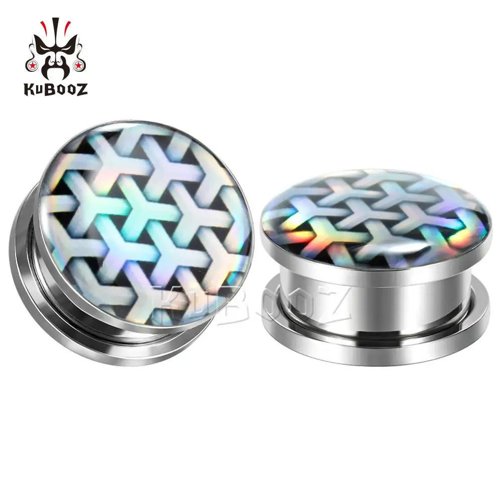 Wholesale Price New Geometry Picture Logo Ear Expanders Tunnels Earring Gauges Stainless Steel Piercing Body Jewelry Gift 44PCS