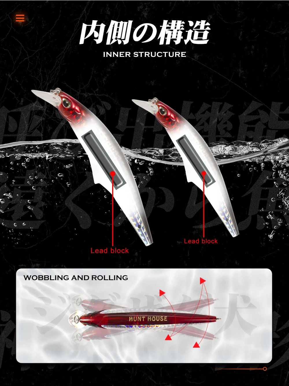 Hunthouse Original G-control Minnow Wobbler Angelköder Sinking Langsam Harter Köder 95mm 120mm Salzwasser Für Forelle Bass Fischgerät – Detail 6