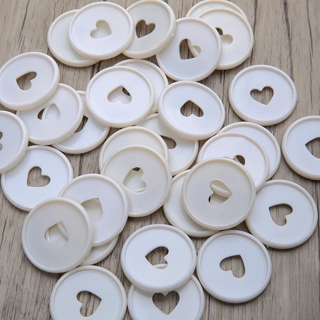 Trái Tim Rời Lá Chất Kết Dính Nhẫn 30/50/100 Viên 24Mm Trắng Dicsbounds Cho Máy Tính Xách Tay Diy Nhà Quy Hoạch Đĩa Silicon Cho thêu Sò