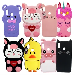 For Huawei P Smart 2019 Case Silicone 3D Cartoon Soft Back Cover For Huawei P Smart 2019 Case Cover POT-LX1 POT-LX3 Phone Fundas