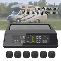 Car Solar Power TPMS 6Pcs/set Monitoring Tire Pressure Range Tire Pressure Monitoring System External Sensor LCD Color Screen