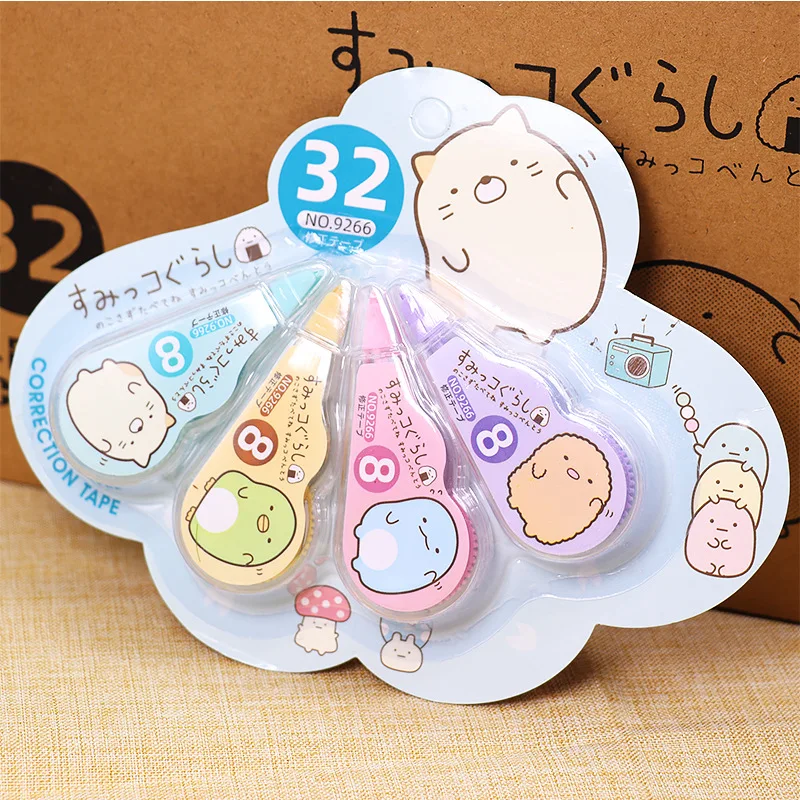 48 pcs/lot Sumikko Gurashi Correction Tape Cartoon Decoration Stickers Promotional Gift Stationery School Office Supplies