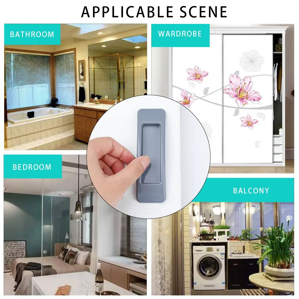 Drawer Organizer Wardrobe Glass Window Grip Stick Open Sliding Door Knob Labor Saving Auxiliary Device Door Handle