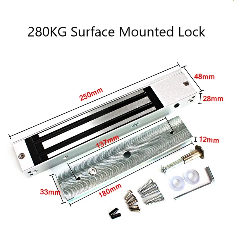 DC12V Magnetic Lock 180kg various Holding Force Door opener Surface Mounted Concealed Waterproof Time Delay 24V customization