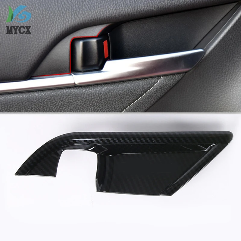 

For Toyota Camry Daihatsu Altis XV70 2018-2019 Chrome Carbon Fiber Internal Handle Cover Accessories Car Sticker Sticker