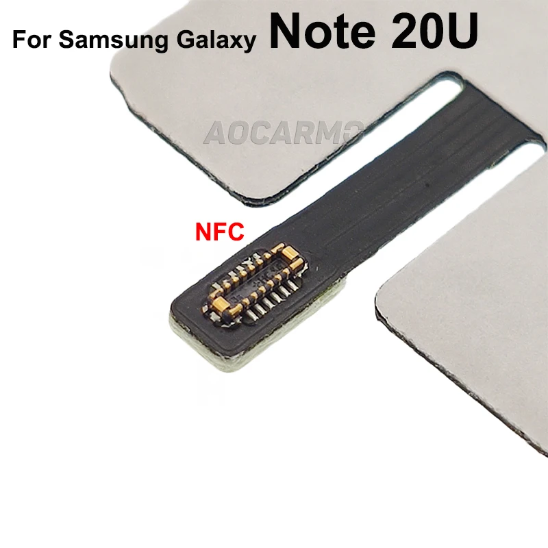 Aocarmo For Samsung Galaxy Note 20U 20 Ultra Charger Receiver MFC Wireless Charging Induction Coil NFC Module Flex Cable Repair