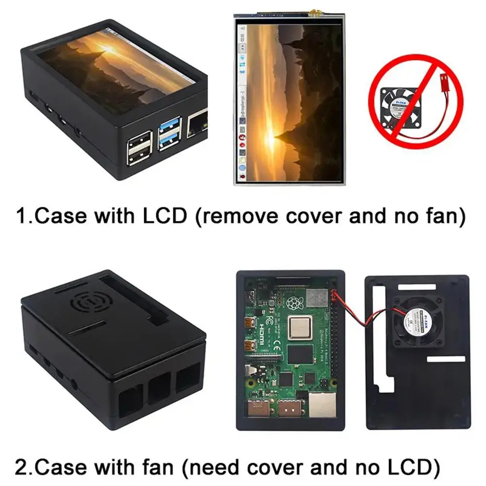 SOLLED-Kit de pantalla táctil para Raspberry Pi 4, 3,5 pulgadas, Tft, 480x320, 50fps