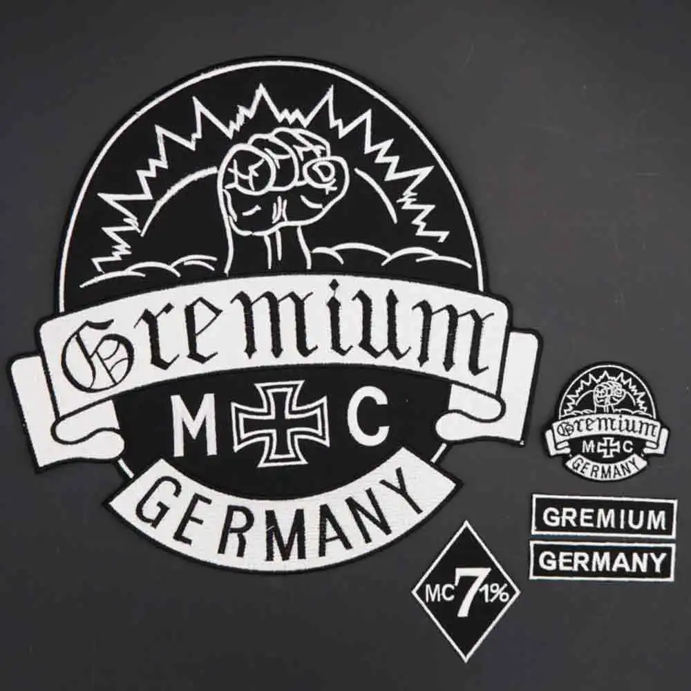 Gremium Germany MC Large Embroidery Motorcycle Biker Patch Clothes Stickers Apparel Accessories Badge