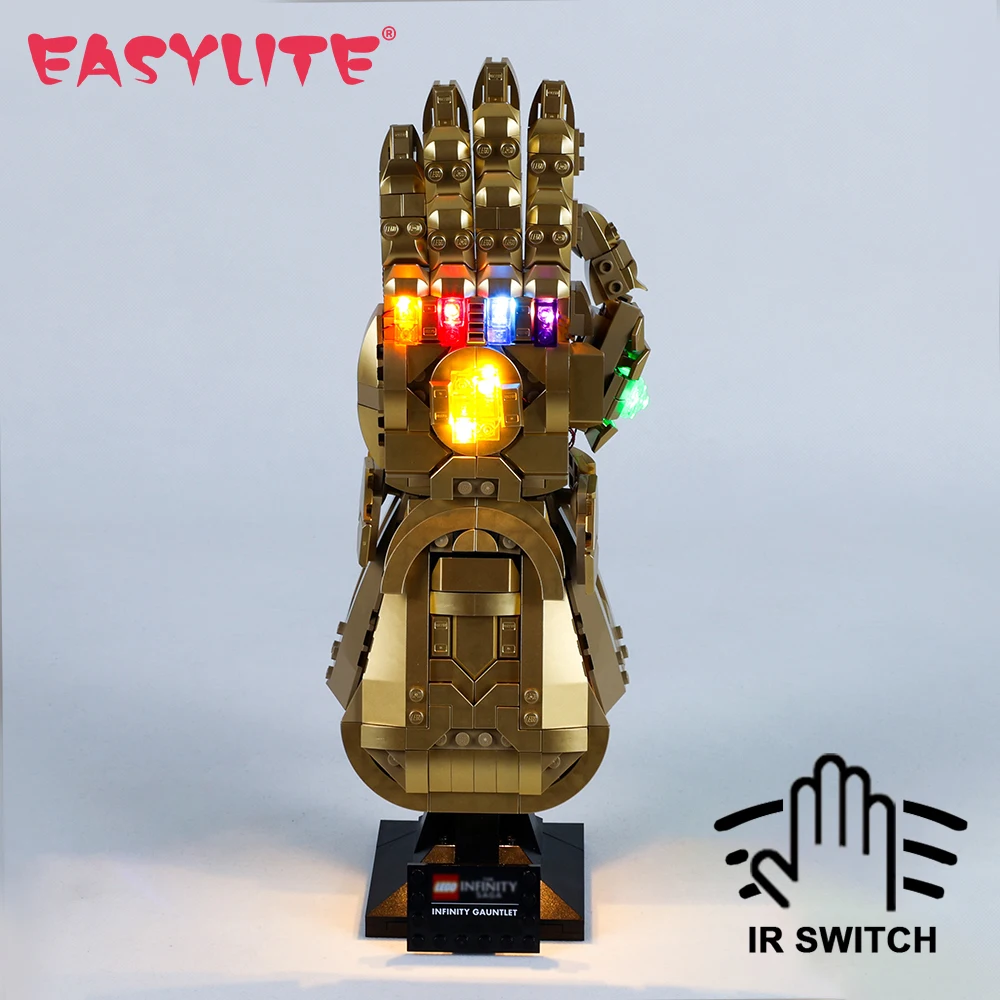 

EASYLITE No Building Blocks LED Light Set For 76191 Infinity Gauntlet Gloves Collectible Model Bricks DIY Toys Only Lighting Kit