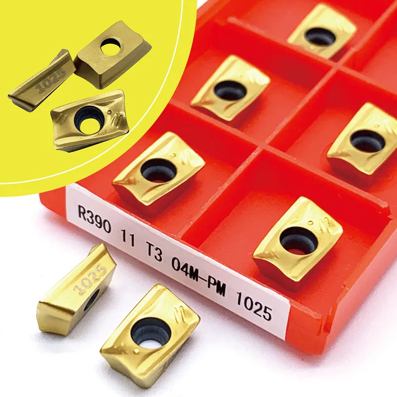 10 قطعة R390 11T304M-PM 1030/1025/4225/4240 أدوات تعدين الوجه طحن تحول أدوات مخرطة القاطع أداة تحول إدراج