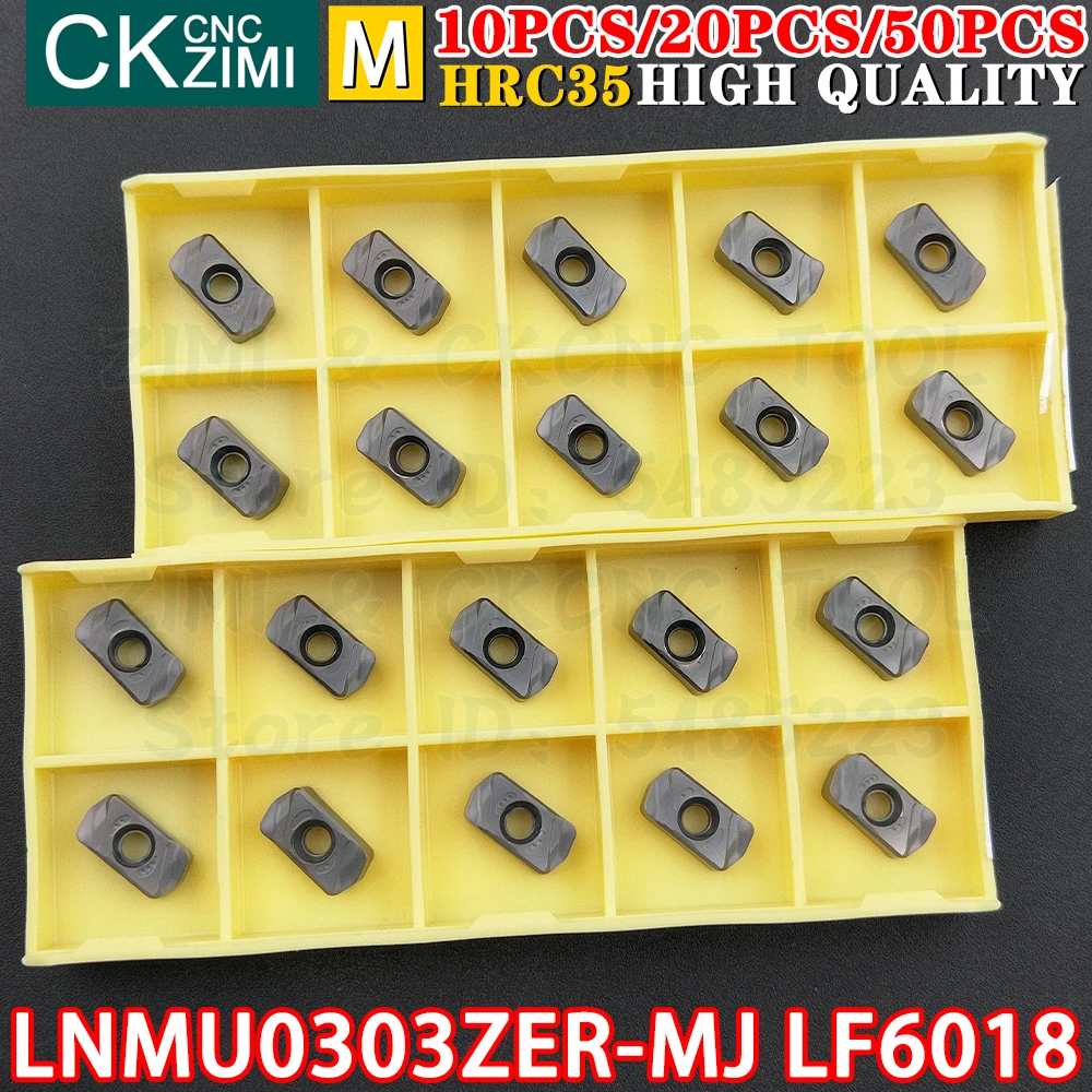 LNMU0303ZER-MJ LF6018 LNMU 0303 ZER MJ كربيد إدراج تغذية سريعة طحن إدراج التصنيع باستخدام الحاسب الآلي المعادن آلة طحن مخرطة أداة ل LNMU03R