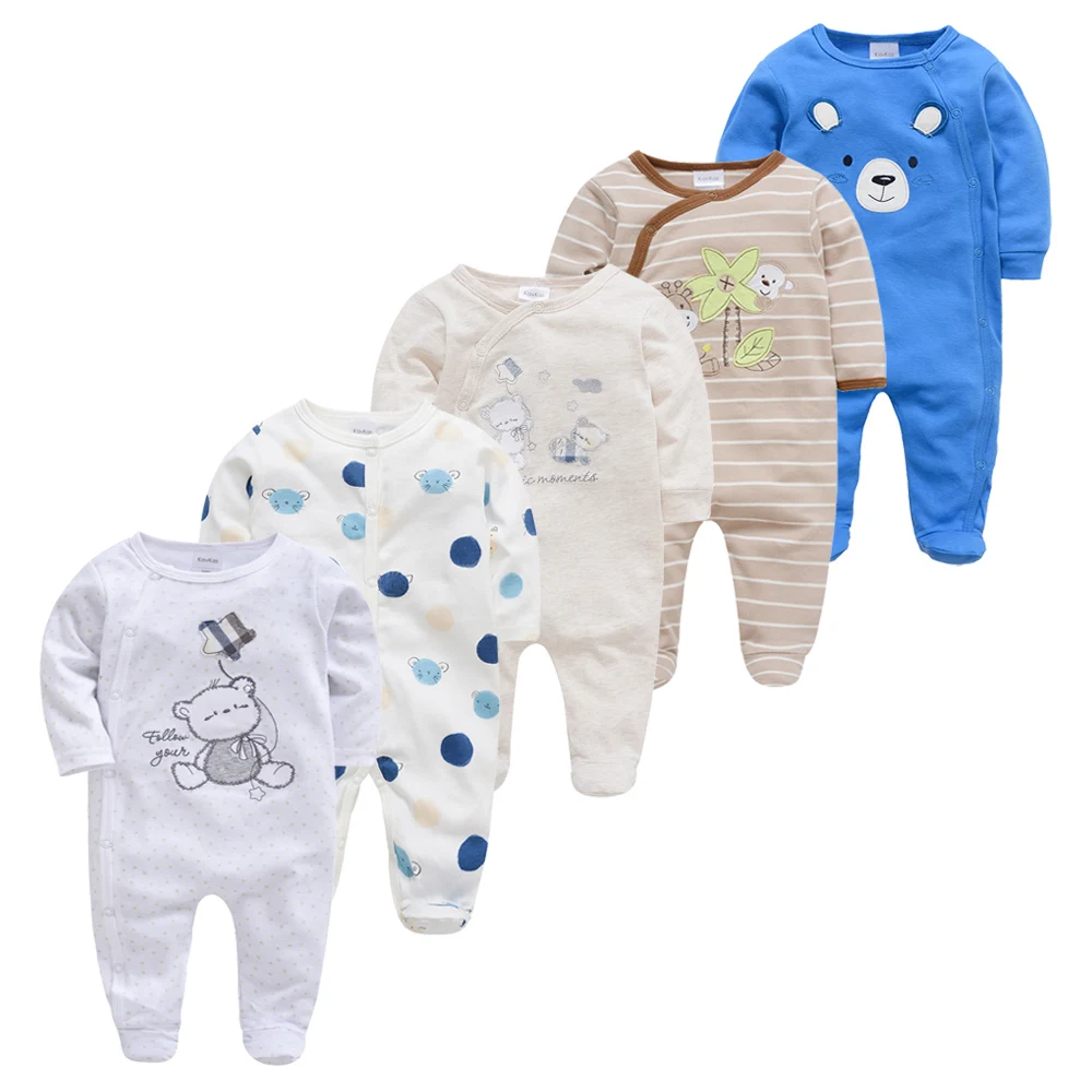 

Newborn Girl Boy Pijamas 5pcs Sleepers Baby Pyjamas bebe fille Cotton Breathable Baby Pjiamas