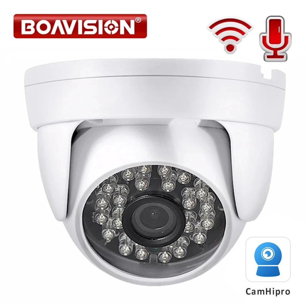 HD 1080P IP WIFI Camera Wireless Dome Camera Audio IR 20M Night Vision 3.6mm Lens 2MP Security CCTV Camera P2P CamHipro