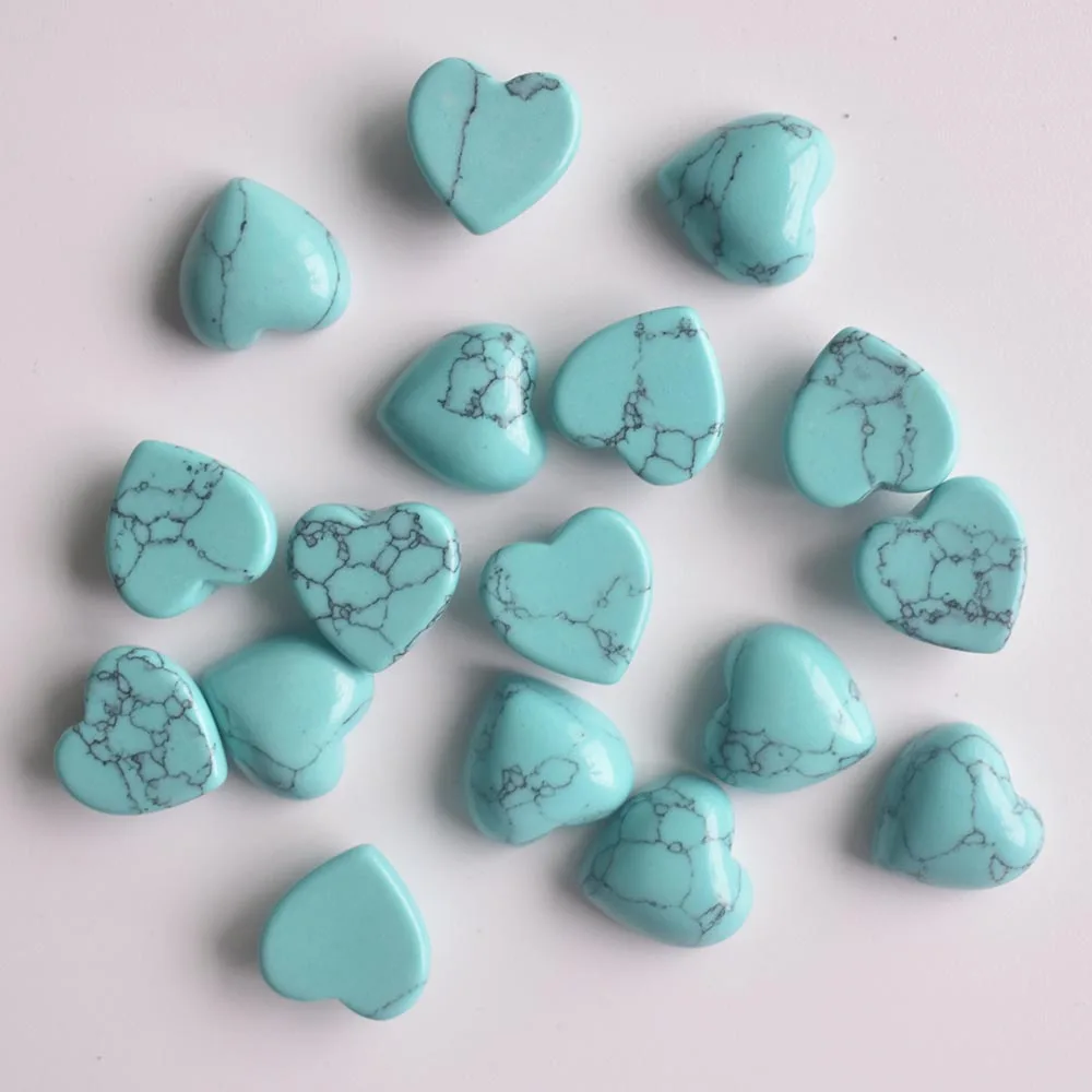 2020 neue hochwertige sortierte Naturstein-Herzform-Cabochons für die Schmuckherstellung, 10 mm, Großhandel, 50 Stück/Lot, kostenlos. – Detail 14