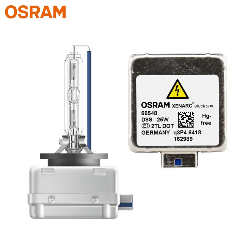 Osram d8s 66548 12v 25w xenon escondeu padrão original do carro xenon farol 4200k luz branca auto lâmpada genuína alemanha, 1x