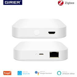 Hub inteligente Tuya ZigBee 3,0, puente de puerta de enlace inalámbrico/con cable para aplicación de Control remoto por voz, funciona con asistente de Google Home Alexa