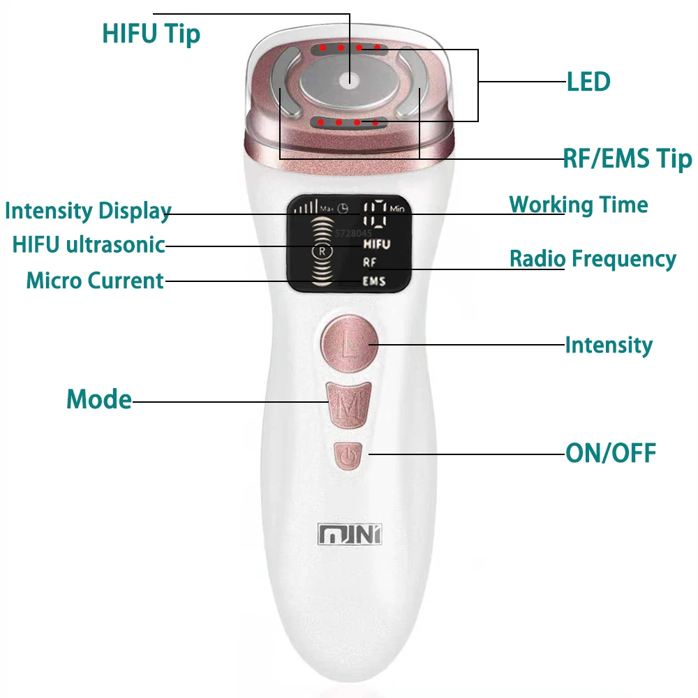 NEW MINI2.0 Machine Ultrasound Machine RF Fadiofrecuencia EMS Microcurrent Lift Firm Tightening Skin Skin Care Product