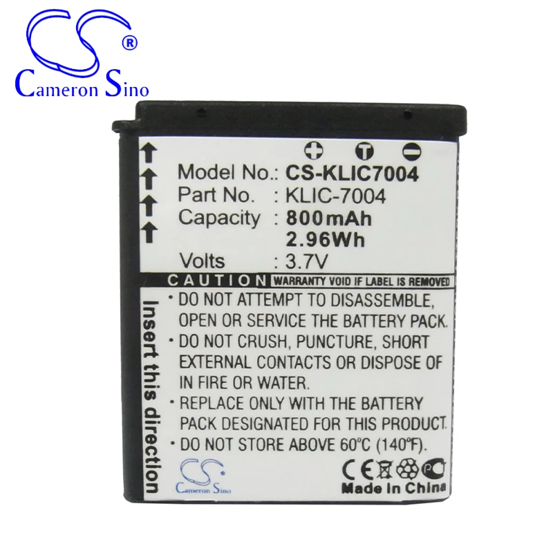 Cameronsino bateria para kodak easyshare m1033 easyshare v1233 zi8, câmera de vídeo de bolso, serve para câmera kodak _ bateria de câmera 800mah