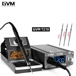 SUNSHINE GVM T210 Digital Display Adjustable Temperature Soldering Station For Mobile Phone Repair Welding Tools Whith C210 Tips