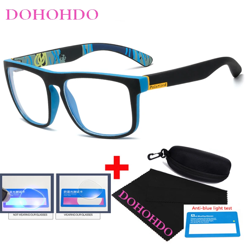 DOHOHDO 2025 New Classic Anti Blue Light Glasses Frame Men Women Big Square Gaming Eyewear Fashion Anti-UV Computer Clear Lens