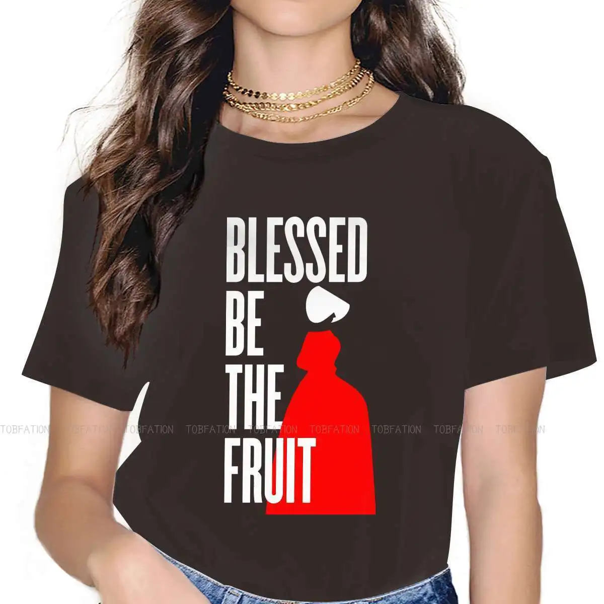 Blessed be the Fruit 5XL TShirt for Girl The Handmaid's Tale Offred New Design Graphic  T Shirt Short Sleeve Ofertas