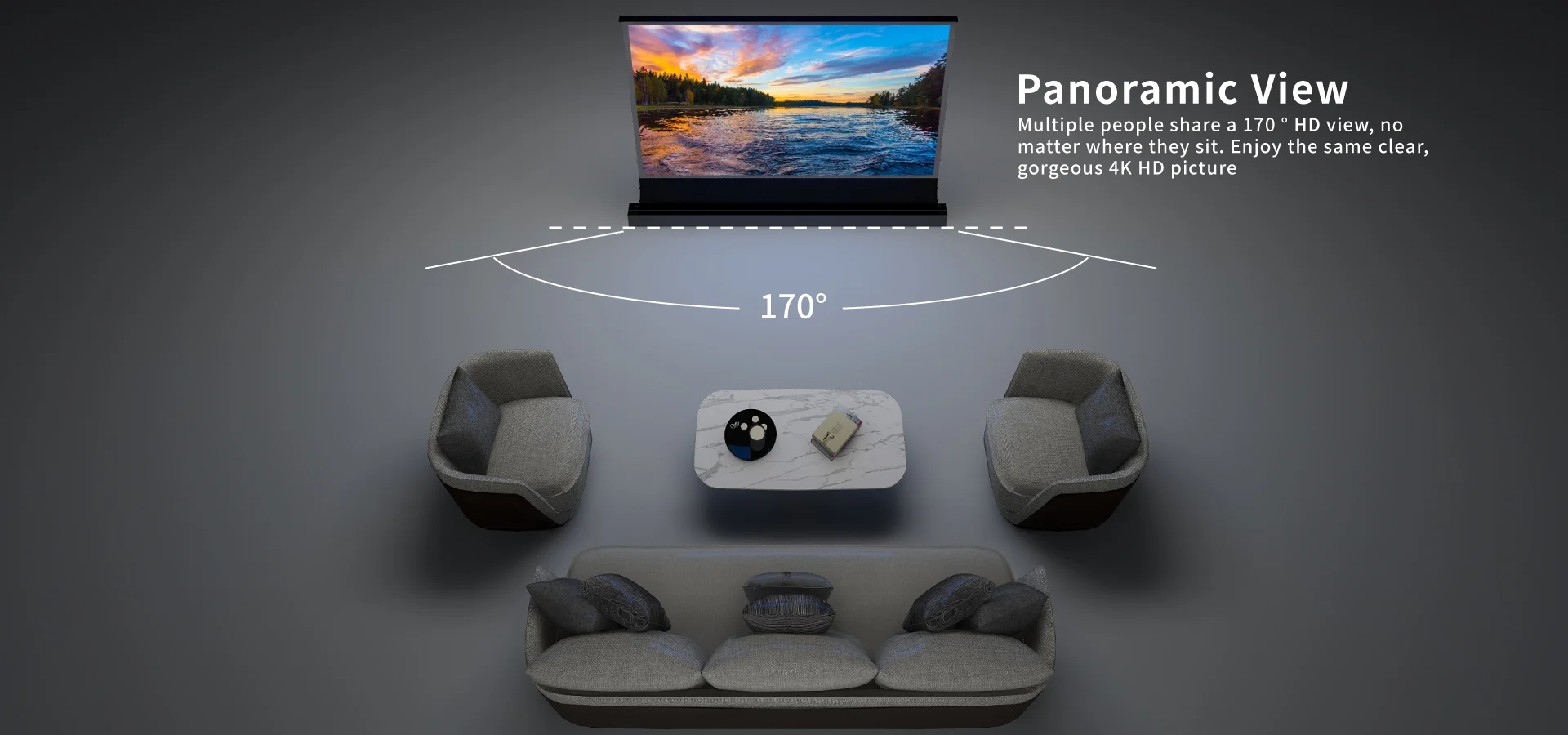 Freies Verschiffen 100 Zoll 16:9 CLR Faltbare Projektor Bildschirm Mit Ultra Kurze Werfen ALR Mit 0,6 Verstärkung Für Home Cinema – Detail 13