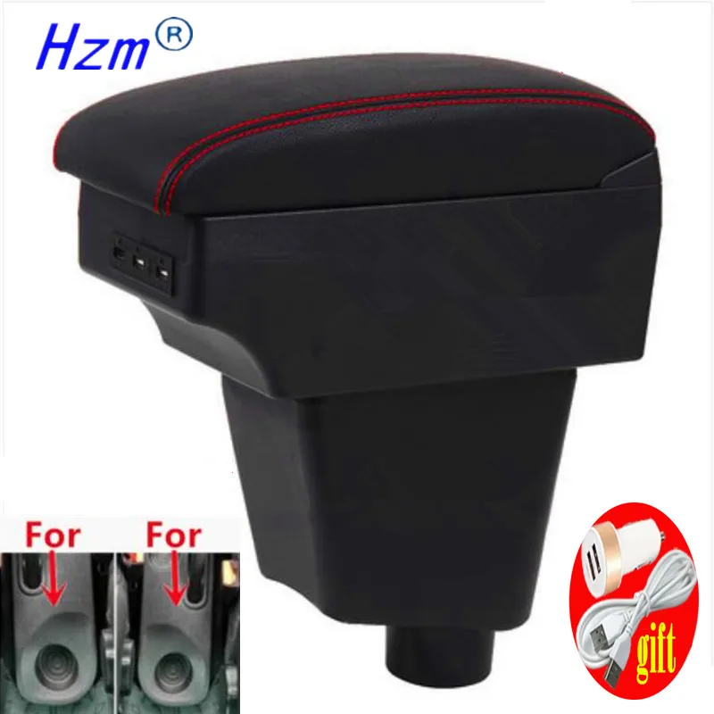 For Renault Captur Kaptur QM3 armrest box For Clio 4 Clio 3 car center console armrest modification accessories with USB LED